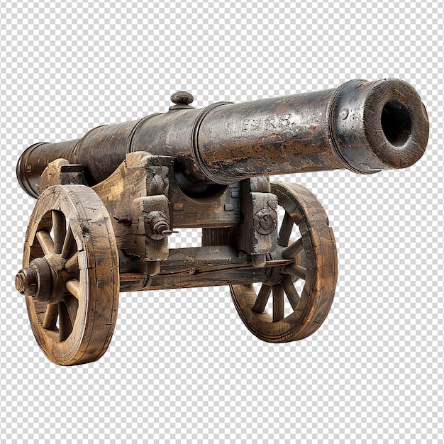 PSD old canon isolated on transparent background png