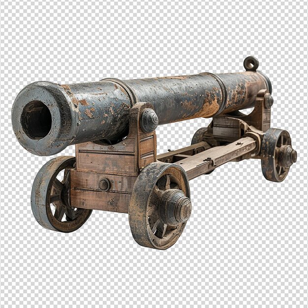 PSD old canon isolated on transparent background png