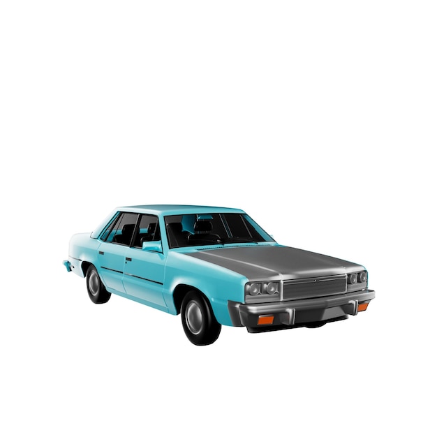 old car 3d illustration