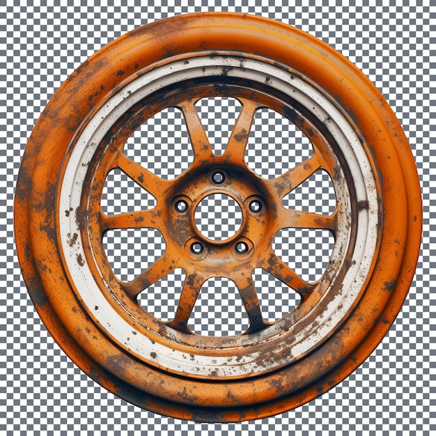PSD 透明な背景の古い車の車輪