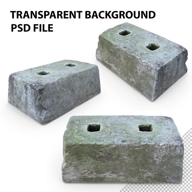 PSD old concrete block png