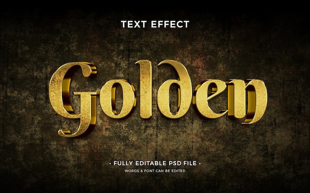 Old gold  text effect