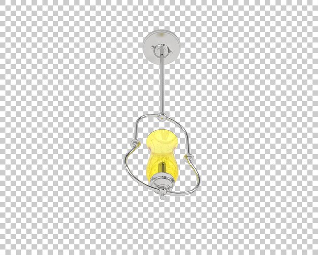 Old lamp isolated on transparent background 3d rendering illustration