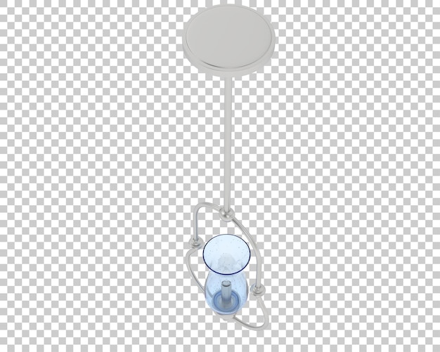 PSD vecchia lampada isolata su sfondo trasparente illustrazione del rendering 3d