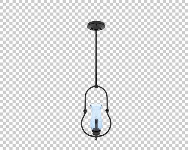 Old lamp isolated on transparent background 3d rendering illustration