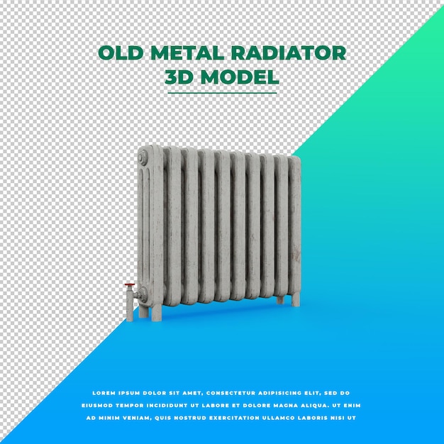 PSD old metal radiator