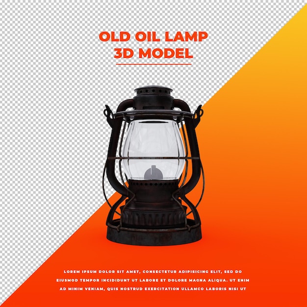 PSD vecchia lampada a olio