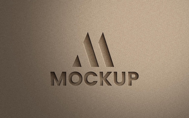 old paper cut logo mockup