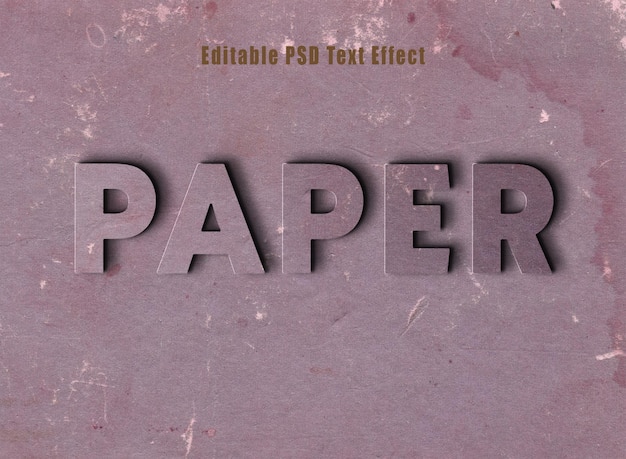 PSD old paper text effect psd paper text style effect