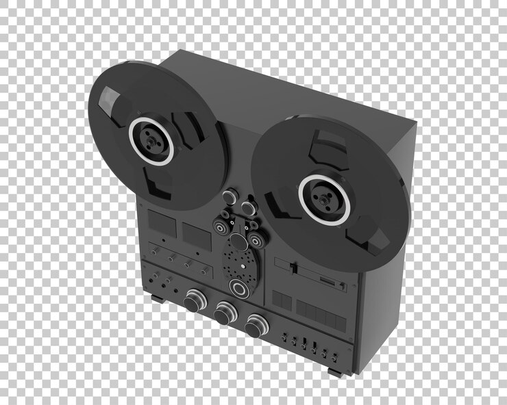 PSD 투명한 배경 3d 렌더링 그림에 격리된 오래된 레코더
