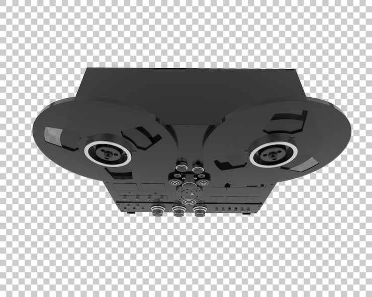 PSD 투명한 배경 3d 렌더링 그림에 격리된 오래된 레코더