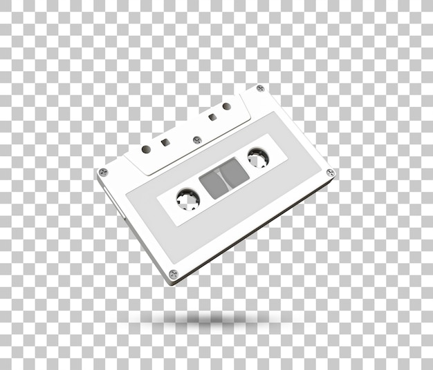 Old retro vintage Audio music cassette tape Retro music audio cassette 80s 3D Rendered