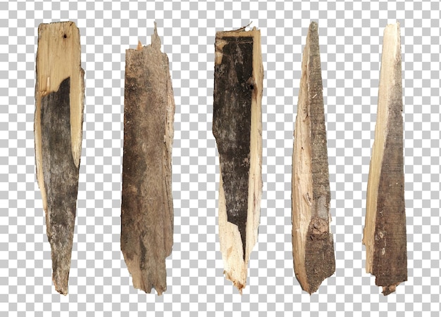 Old rotten wood plank cutout set