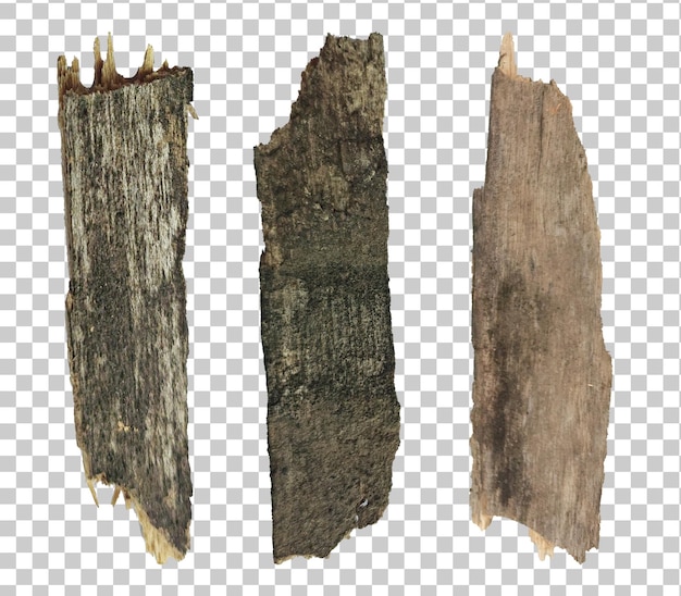 PSD old rotten wood plank cutout set