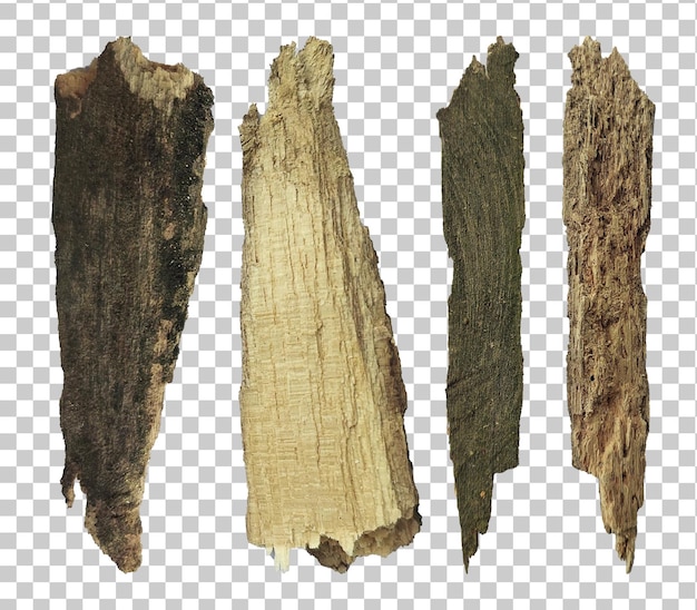 Old rotten wood plank cutout set