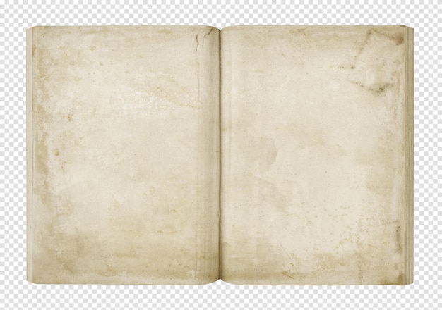 old stained open book
