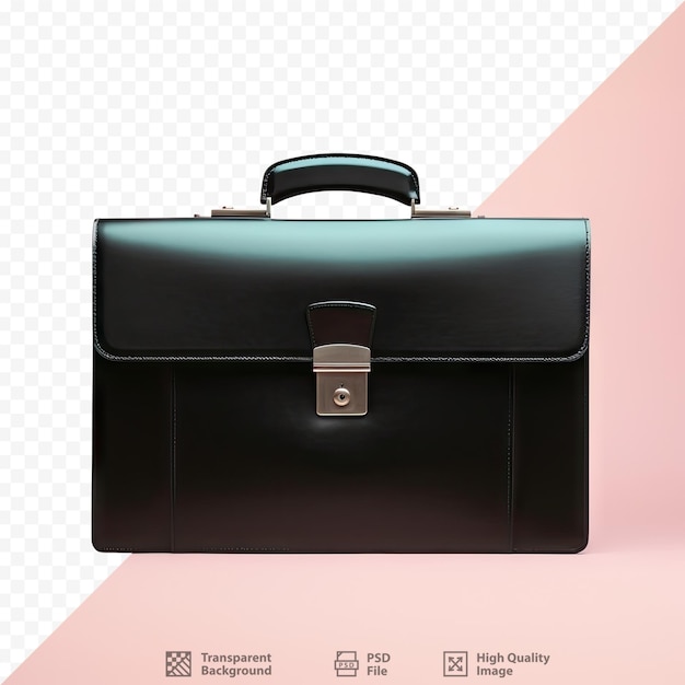 PSD an old style business briefcase in black color