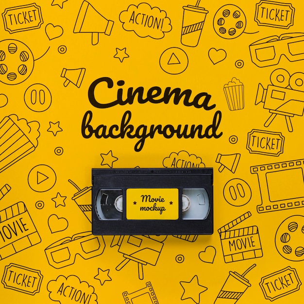 Old tape cinema background concept