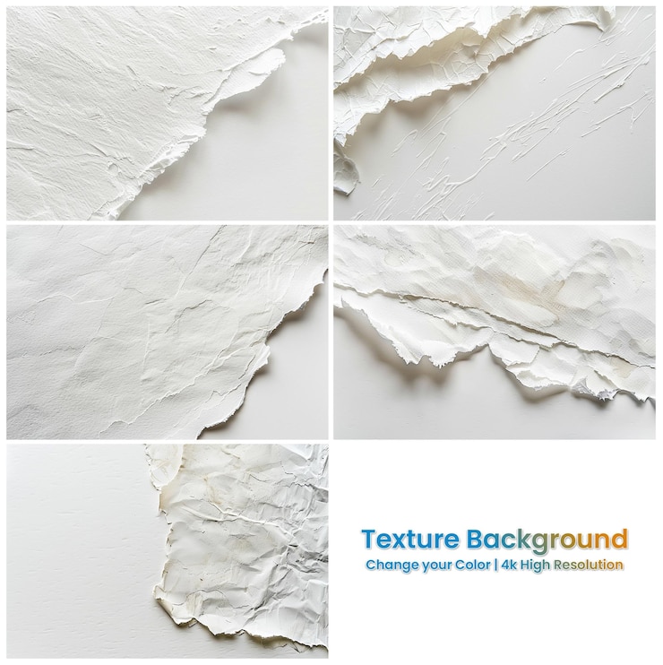 PSD old torn paper isolated on white background