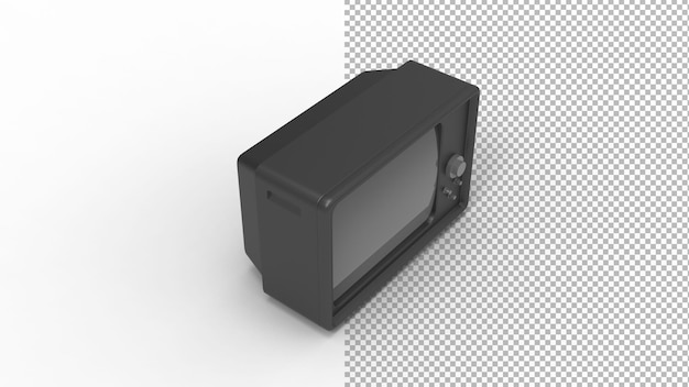 PSD シャドウ 3 d レンダリングと古いテレビ トップ ビュー