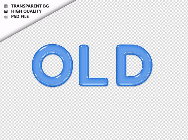 PSD old typography text glosy glass psd transparent