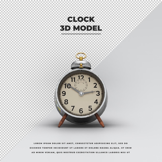 PSD old vintage alarm clock