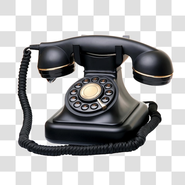 Old vintage phone, layered psd file