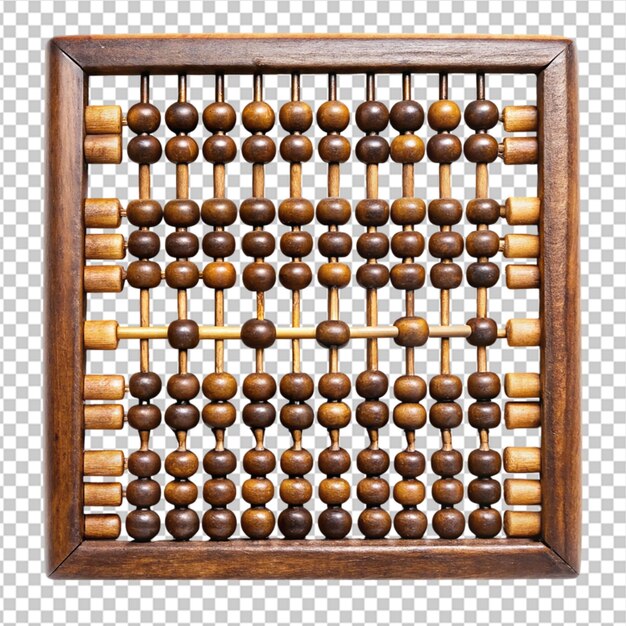 PSD old wooden abacus on white background