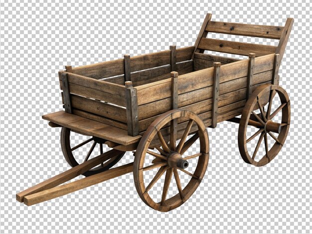 PSD old wooden cart