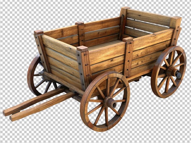 PSD old wooden cart