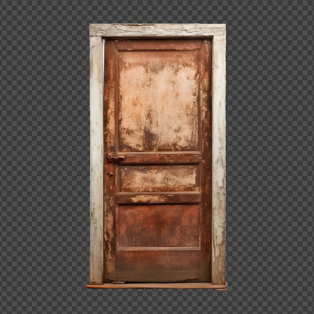 PSD old_wooden_door odizolowane na przezroczystym tle