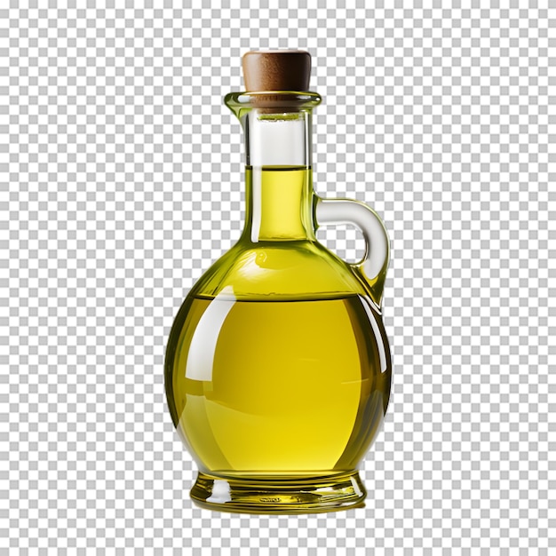 PSD olijfoliefles geïsoleerd op transparante achtergrond
