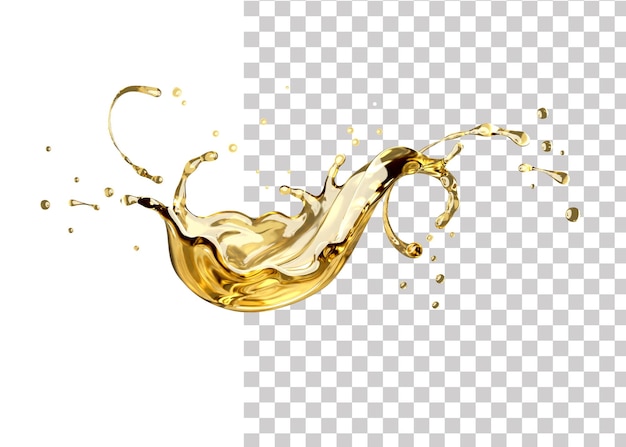 Olive or engine oil splash 3d illustration premium psd