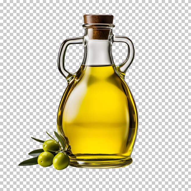 Olive oil bottle isolated on transparent background