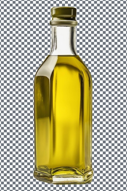 PSD olive oil bottle isolated on transparent background