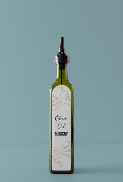 PSD olive oil bottle mockup