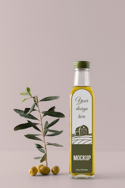 PSD bottiglia di olio d'oliva mockup