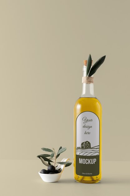 Olive oil bottle mockup