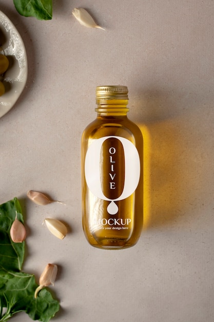 Olive oil bottle mockup