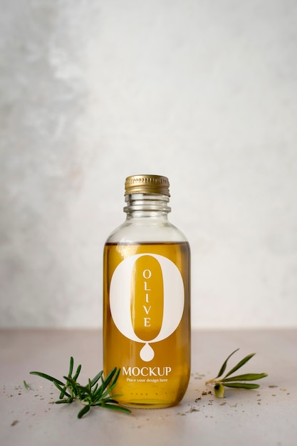 Olive oil bottle mockup