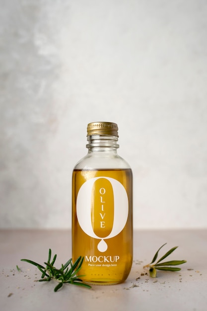 PSD olive oil bottle mockup