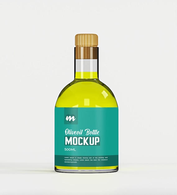 Mockup di bottiglia di olio d'oliva