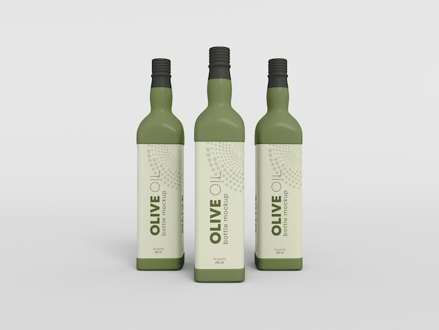 Olive oil bottle packaging  mockup