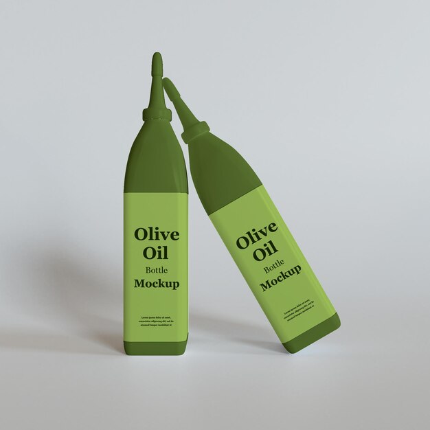 PSD mockup di confezione di bottiglie di olio d'oliva