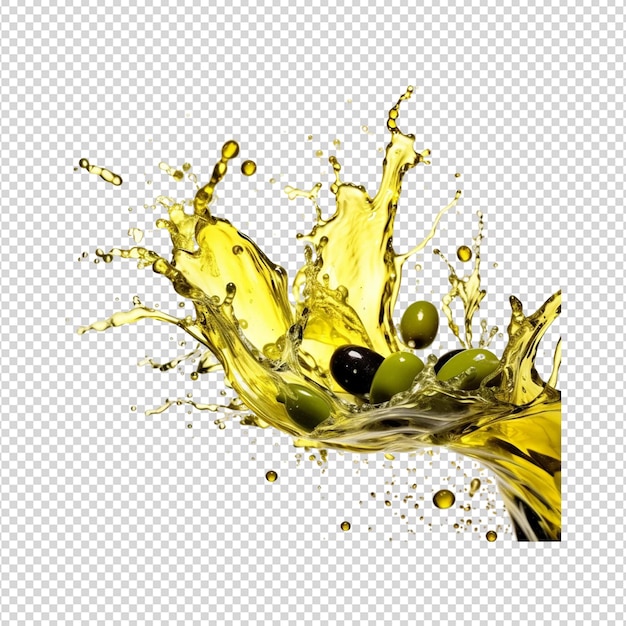 PSD olive oil green and golden splash