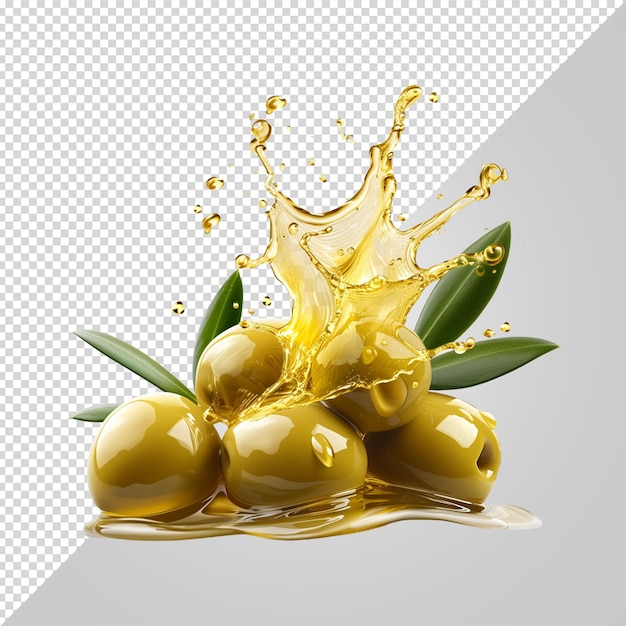 PSD olive oil isolated on white