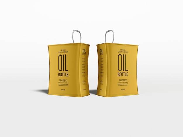 PSD olive oil metal can branding mockup