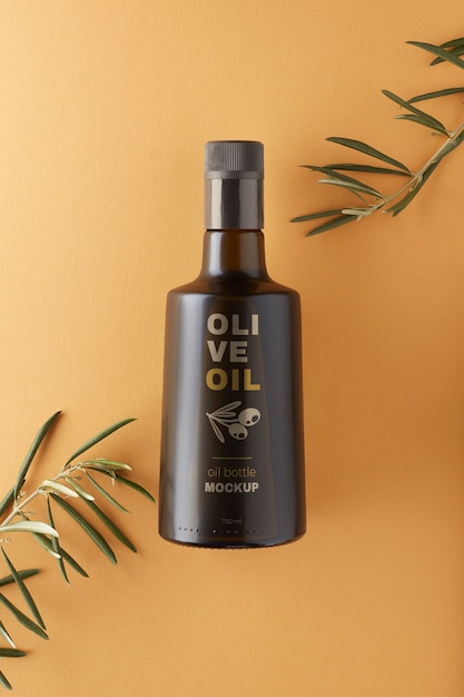 PSD olive oil mockup design