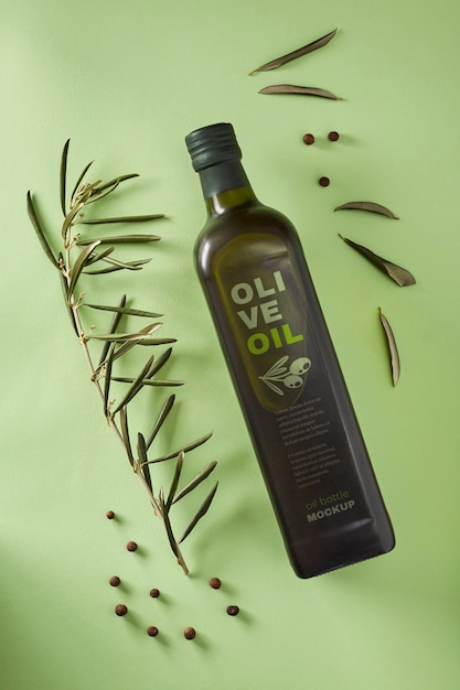 Olive oil mockup design