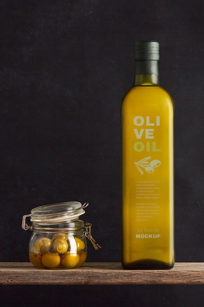 PSD olive oil mockup design